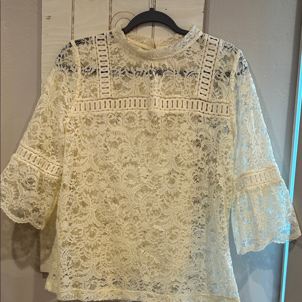 Elegant Cream Lace Blouse
